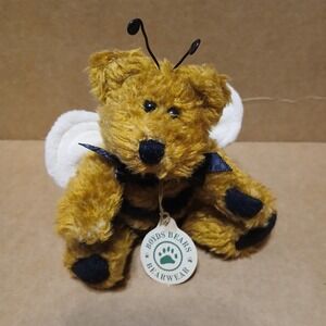 Boyds Bears Bud Buzzby Plush Bumble Bee Ornament Collectable Jointed Plush